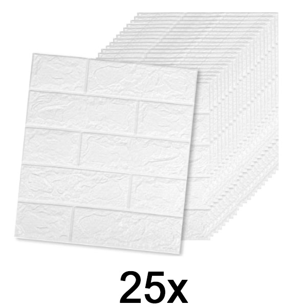 5x Samoljepljiva zidna tapeta sa 3D uzorkom (5 komada) | BRICKSBY