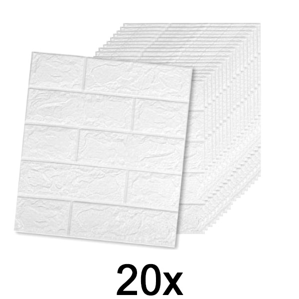 4x Samoljepljiva zidna tapeta sa 3D uzorkom (5 komada) | BRICKSBY